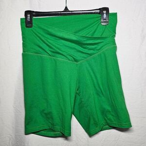wild fable bright green crossover biker shorts